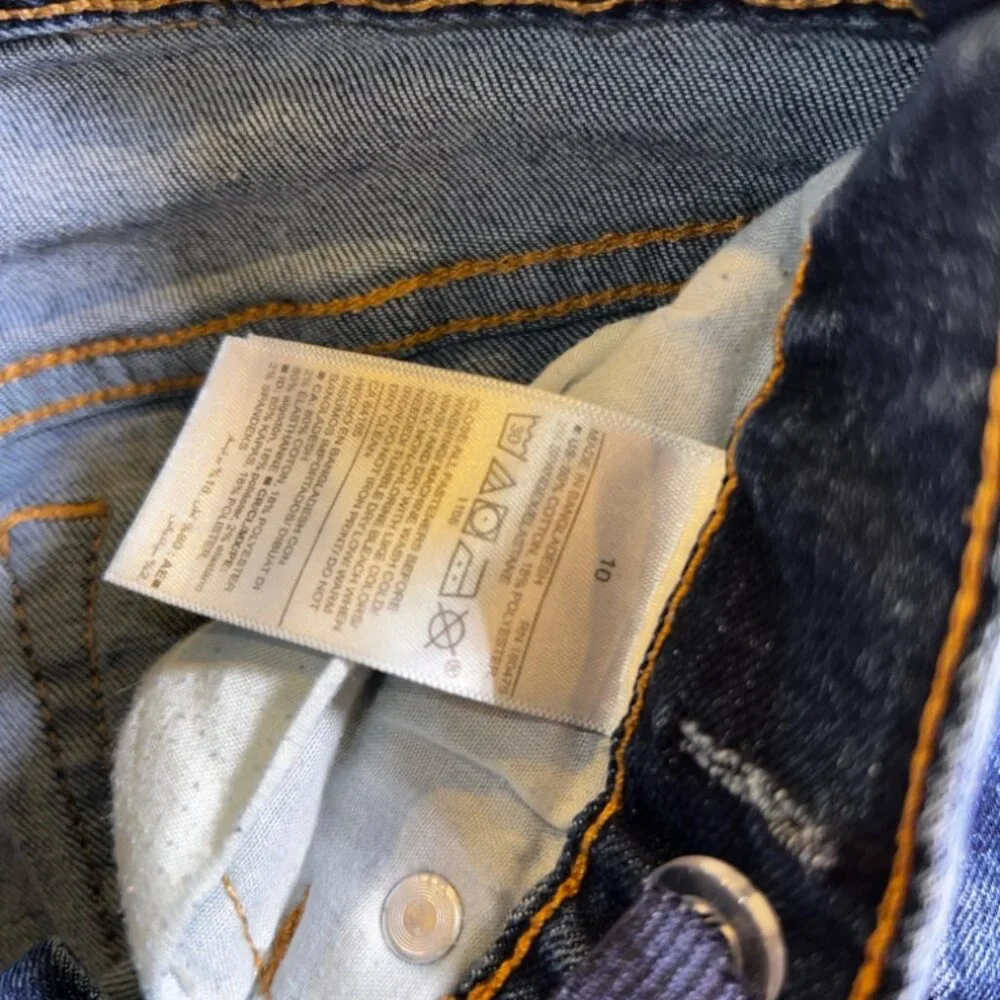 Old Navy Kids 10 Blue Denim‎ Straight Leg Built-in Flex Built-in Tough Jeans